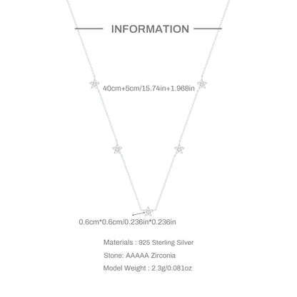 Sterling Silver Flower Collarbone Necklace