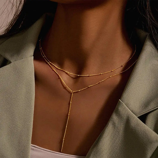 Vintage Y-Shaped Necklace in Sterling Silver