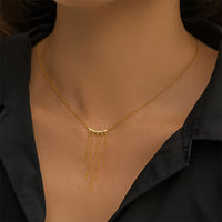 Gold Plated Tassel Necklace