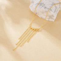 Gold Plated Tassel Necklace