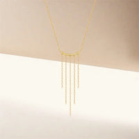 Gold Plated Tassel Necklace