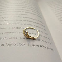 Waterdrop Crystal Crown 925 Sterling Silver Adjustable Ring