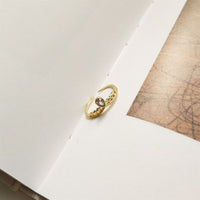 Waterdrop Crystal Crown 925 Sterling Silver Adjustable Ring