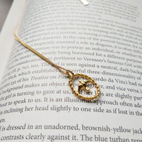 Flying Bird Circle Sterling Silver Necklace