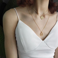 Flying Bird Circle Sterling Silver Necklace