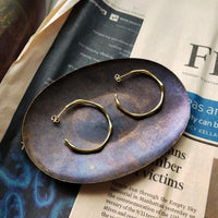 Simple Geometric Round Hoop 925 Sterling Silver Earrings
