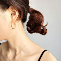 Simple Geometric Round Hoop 925 Sterling Silver Earrings