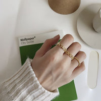 Holiday Hollow Twisted Index Ring