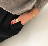 Wide Irregular 925 Sterling Silver Adjustable Ring