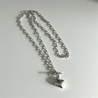 Party Heart Love Vintage 925 Sterling Silver Necklace