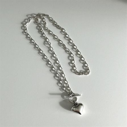 Party Heart Love Vintage 925 Sterling Silver Necklace