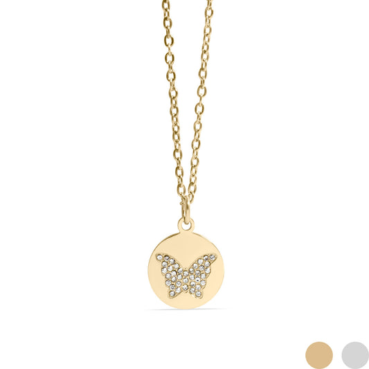 18K Gold PVD Butterfly Pendant Necklace