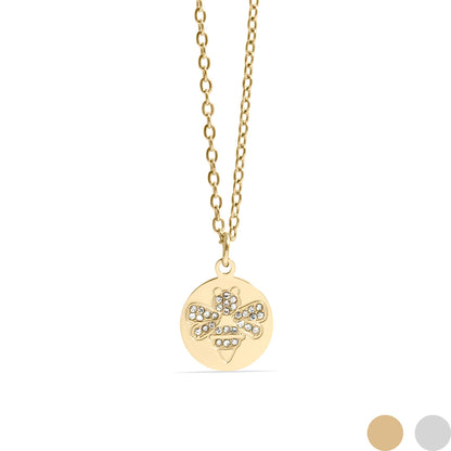 18K Gold PVD Bee Pendant Necklace