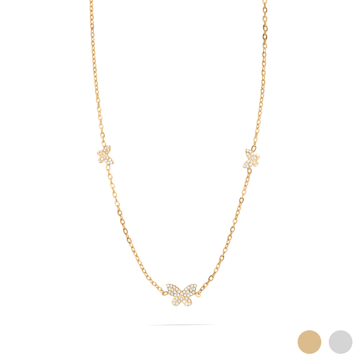 18K Gold Butterfly Necklace