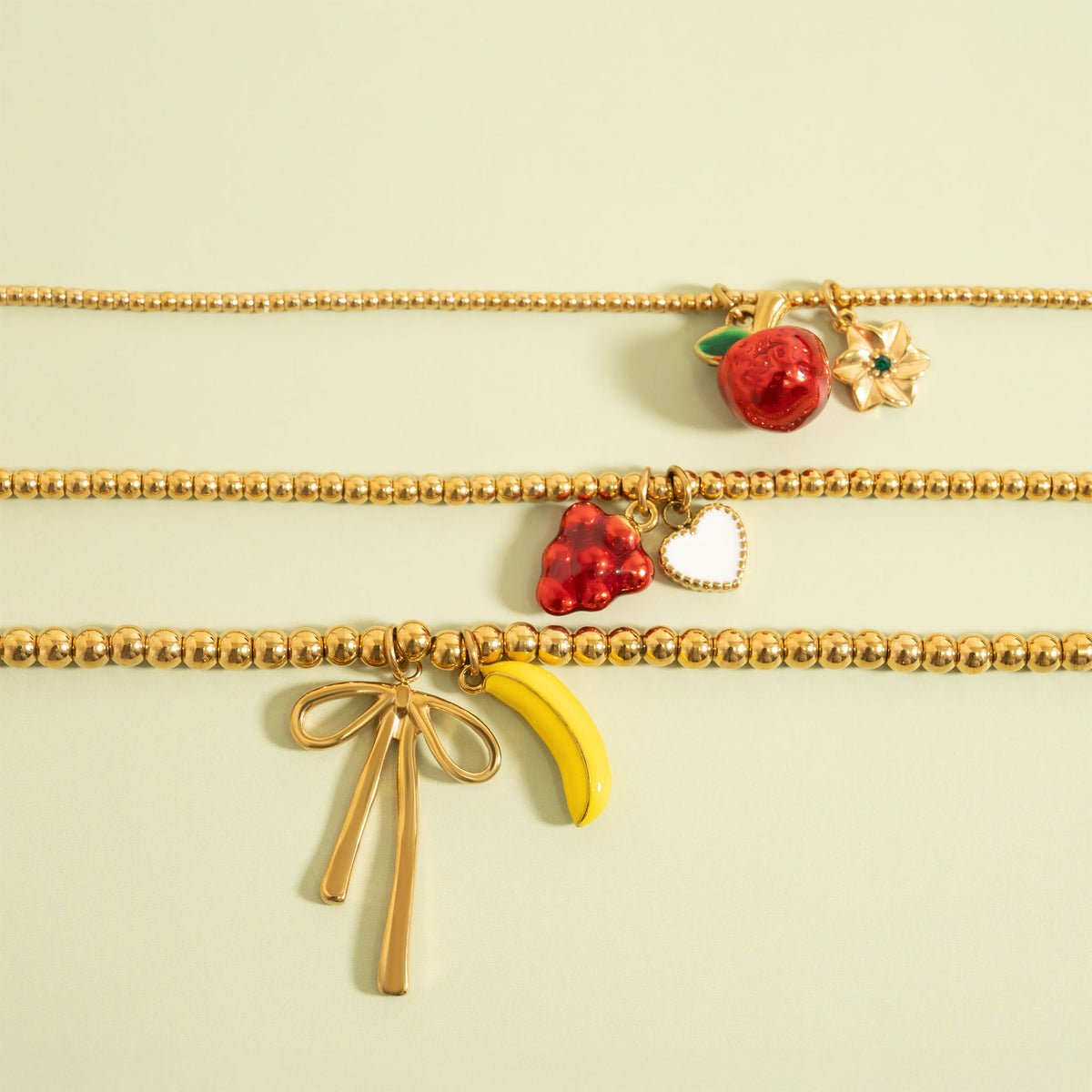 18K Gold PVD Beaded Necklace