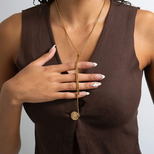 18K Gold PVD Bolo Necklace