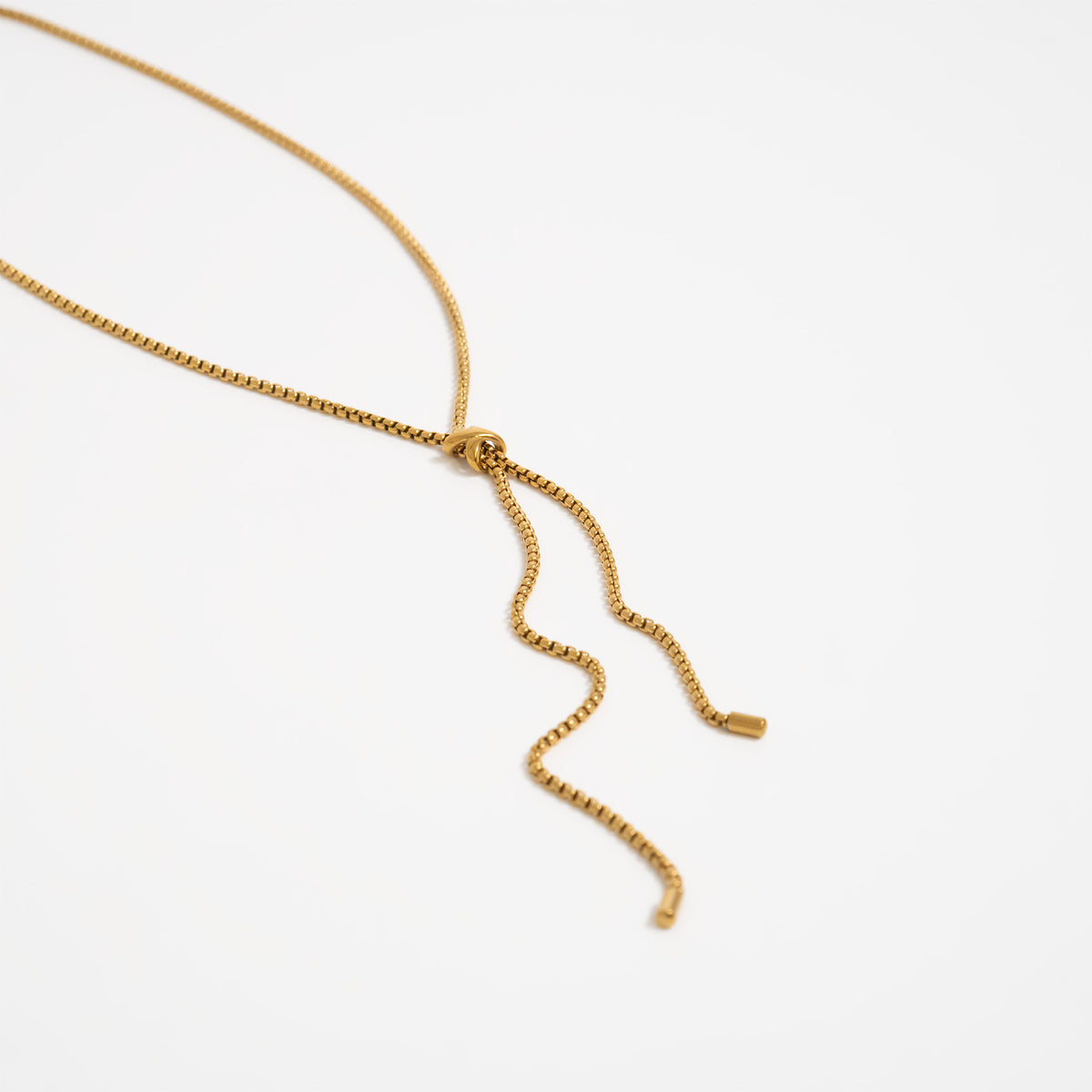 18K Gold PVD Bolo Necklace