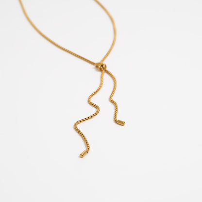 18K Gold PVD Bolo Necklace