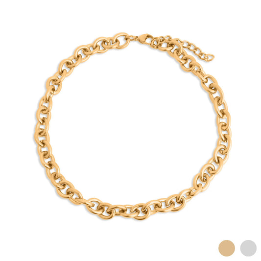 18K Gold PVD Chunky Stainless Steel Chain Necklace