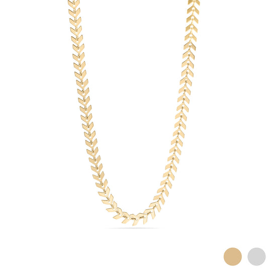 18K Gold PVD Chevron Chain Necklace