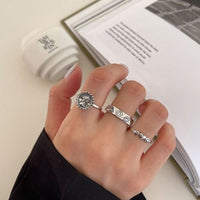 Vintage Smile Portrait Sterling Silver Adjustable Ring