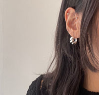 Twisted Huggie Hoop Earrings in 925 Sterling Silver