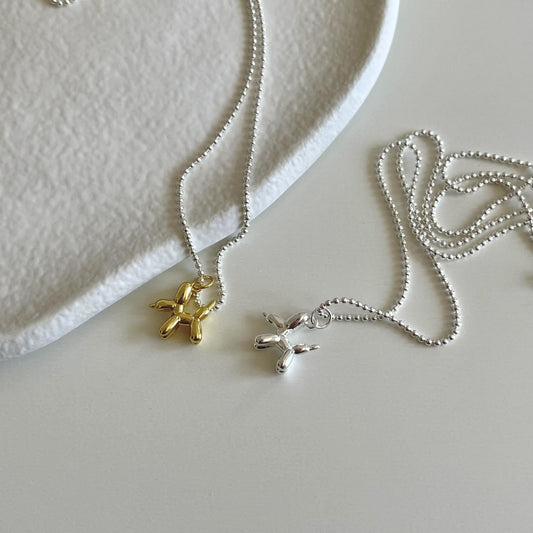 Balloon Dog Sterling Silver Necklace