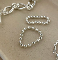 Fashion Beads Sterling Silver Ring