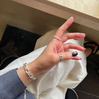 Fashion Beads Sterling Silver Ring