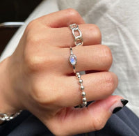 Fashion Beads Sterling Silver Ring