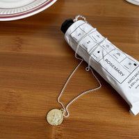 Portrait Coin Necklace in 925 Sterling Silver