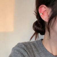 Irregular C Shape 925 Sterling Silver Non-Pierced Earring
