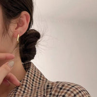 Irregular U-Shape 925 Sterling Silver Hoop Earrings