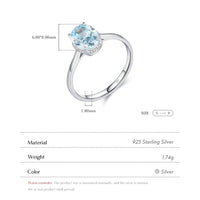 Ocean Blue Ring in Sterling Silver