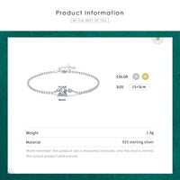Classic Square Clear Bracelet in Solid 925 Sterling Silver