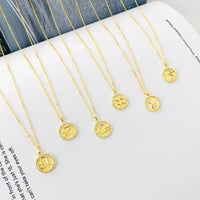 Gold Plated Cubic Zirconia Zodiac Necklace