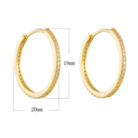 Gold Plated Sterling Silver Hoop Earrings