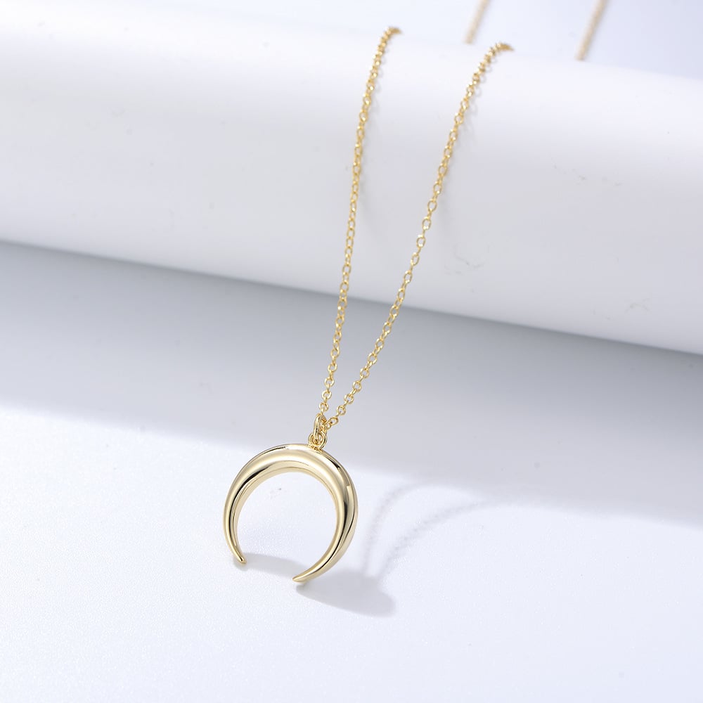 Gold Plated Sterling Silver Moon Choker Necklace