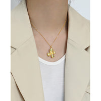 Sterling Silver Flower Pendant Necklace