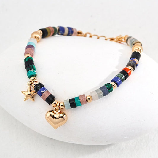 Gold Plated Sterling Silver Ammolite Bracelet