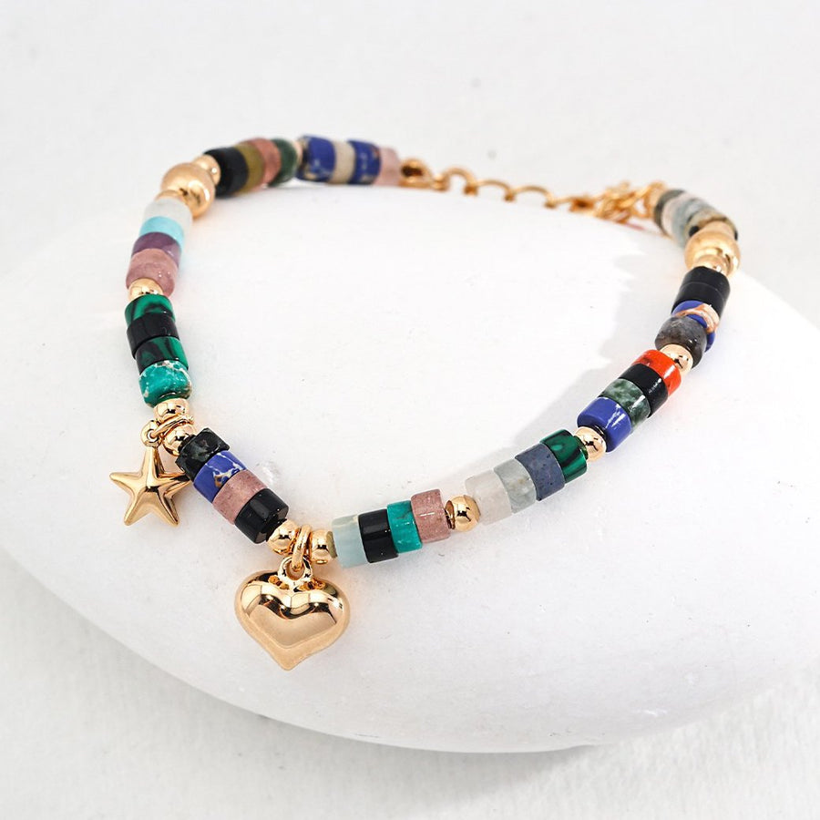 Gold Plated Sterling Silver Ammolite Bracelet