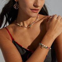 Gold Plated Sterling Silver Ammolite Bracelet