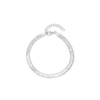 Brushed 4mm Sterling Silver Bracelet
