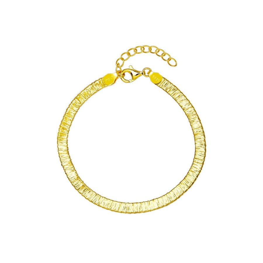 Brushed 4mm Sterling Silver Bracelet