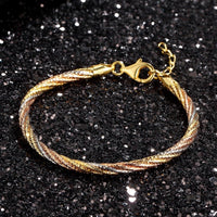 Tri-Color Braided Stackable Bracelet