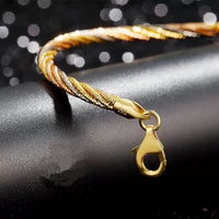 Tri-Color Braided Stackable Bracelet