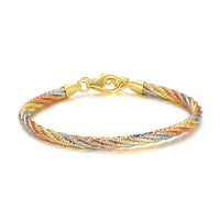 Tri-Color Braided Stackable Bracelet