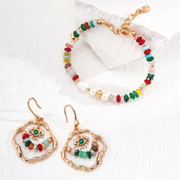 Sterling Silver Natural Freshwater Pearl Abacus Beads Bracelet