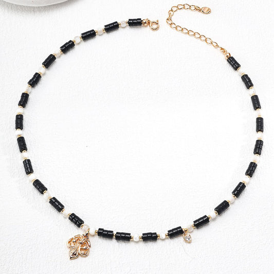 Sterling Silver Black Agate Pendant Necklace