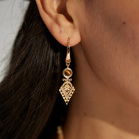 Vintage Tiger Eye Earrings in Sterling Silver